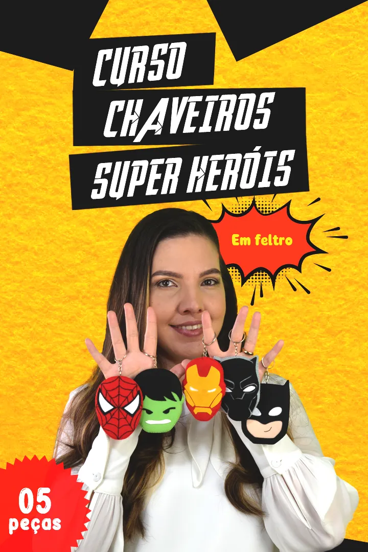 Curso - Chaveiro Super Heróis