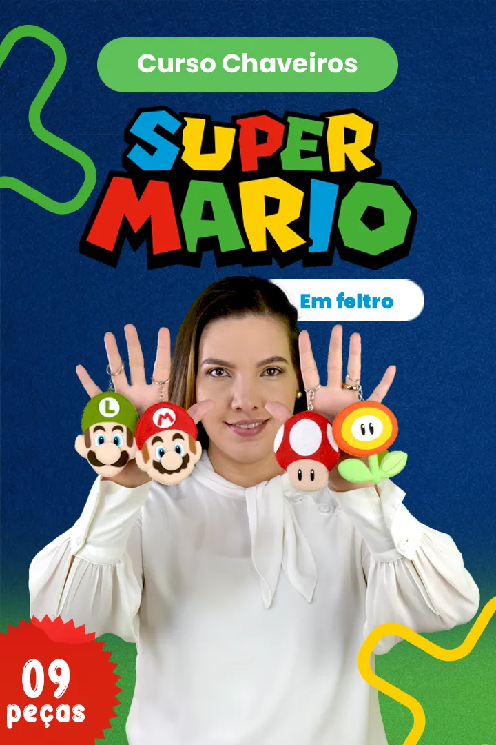 Curso - Chaveiro Super MarioBros