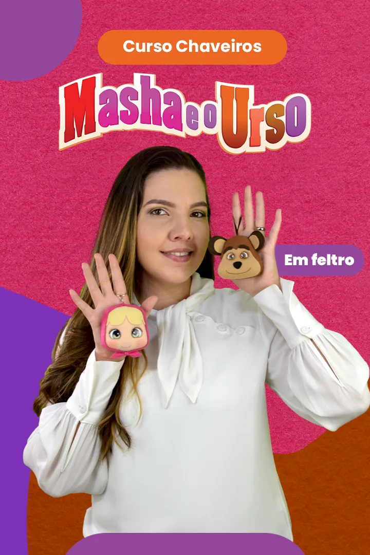 Curso - Chaveiros Masha e o Urso